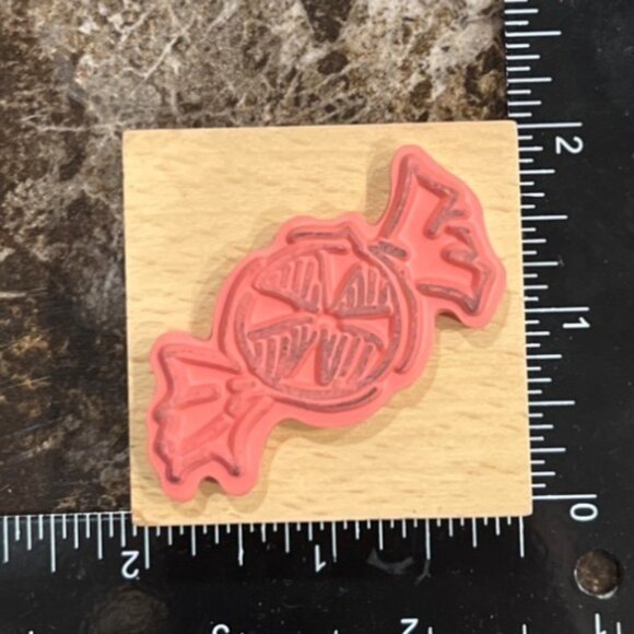 Peppermint Candy Wood Mounted Rubber Stamp By Oogaloo - Picture 2 of 4